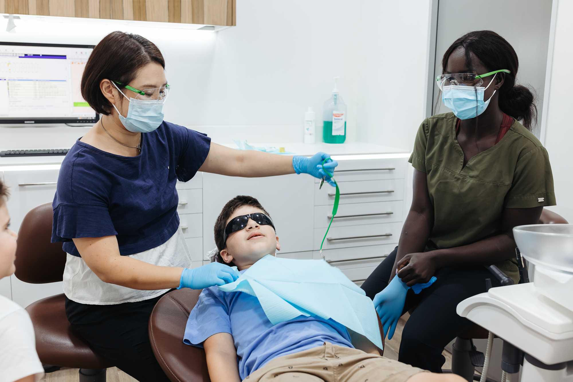 Dr Summer with her young patient for some Children’s Dental services
